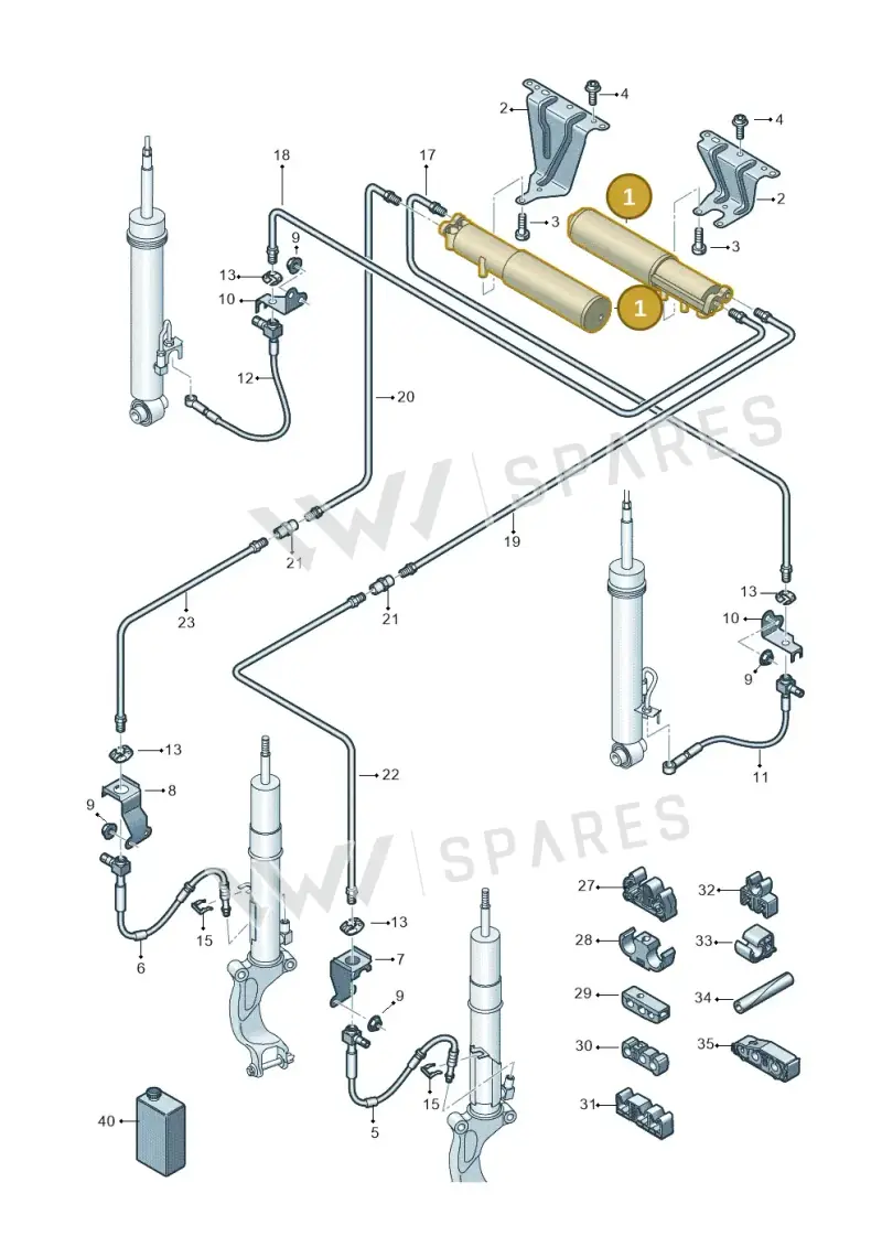 8W0616887 — Audi RS4 Avant (2017-2025) diagram 847616300, position 1