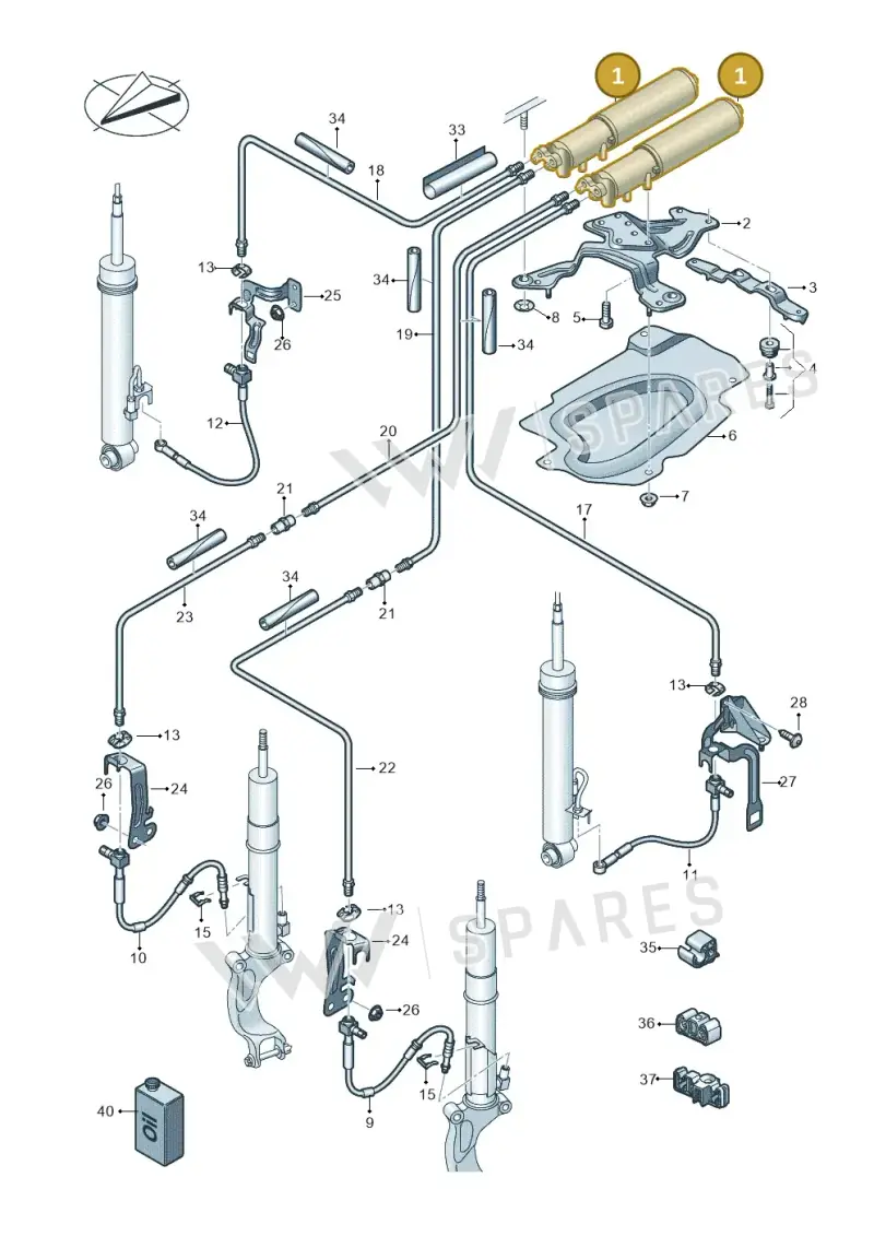 8W0616887 — Audi RS6 Avant (2019-2025) diagram 537616400, position 1