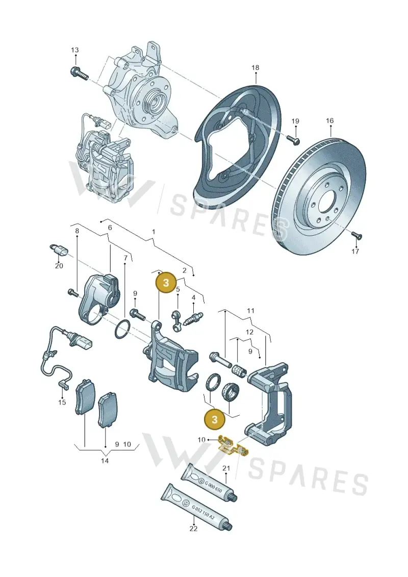 8W0698671A — Audi A6 2.0 (2018-) diagram 849615600, position 3