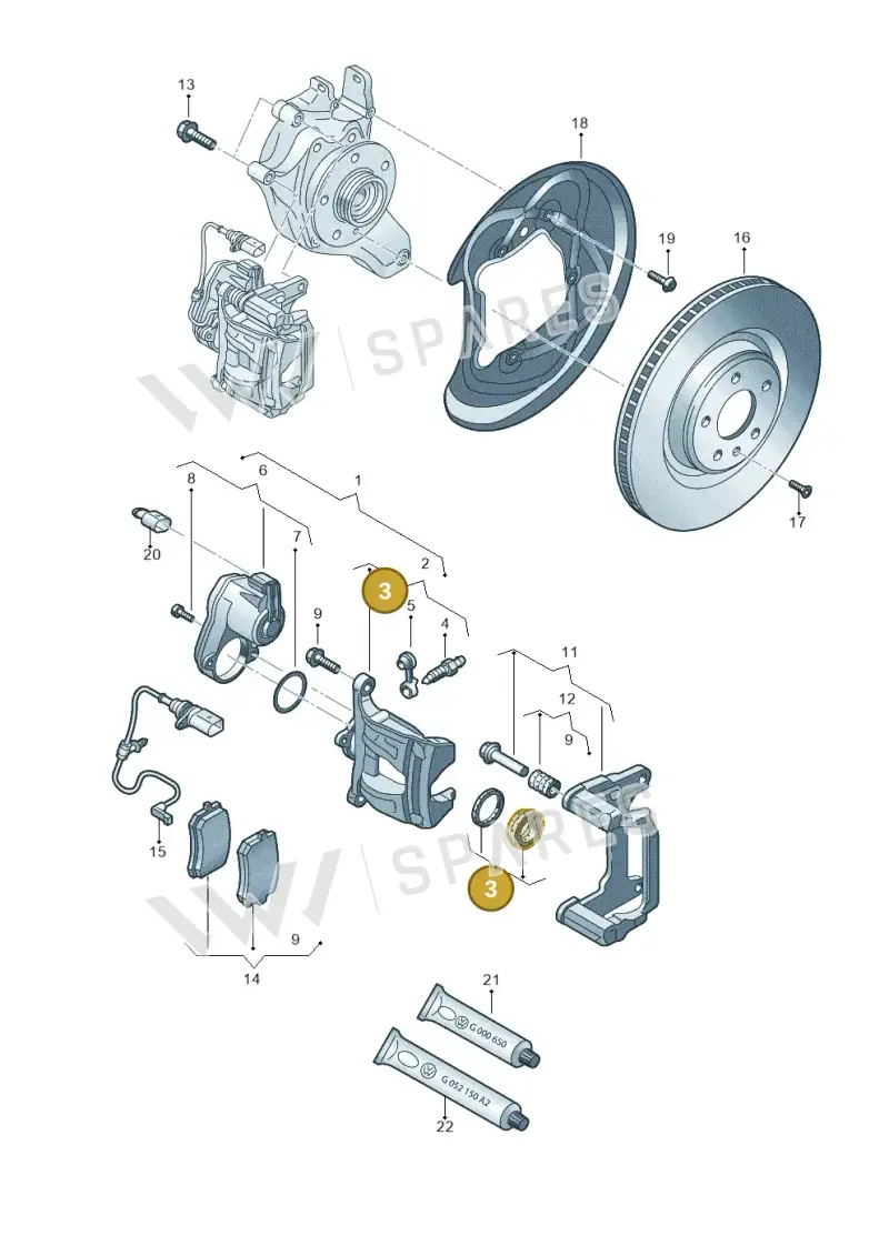 8W0698671A — Audi A4L 2.0 (2016-) diagram 859615600, position 3