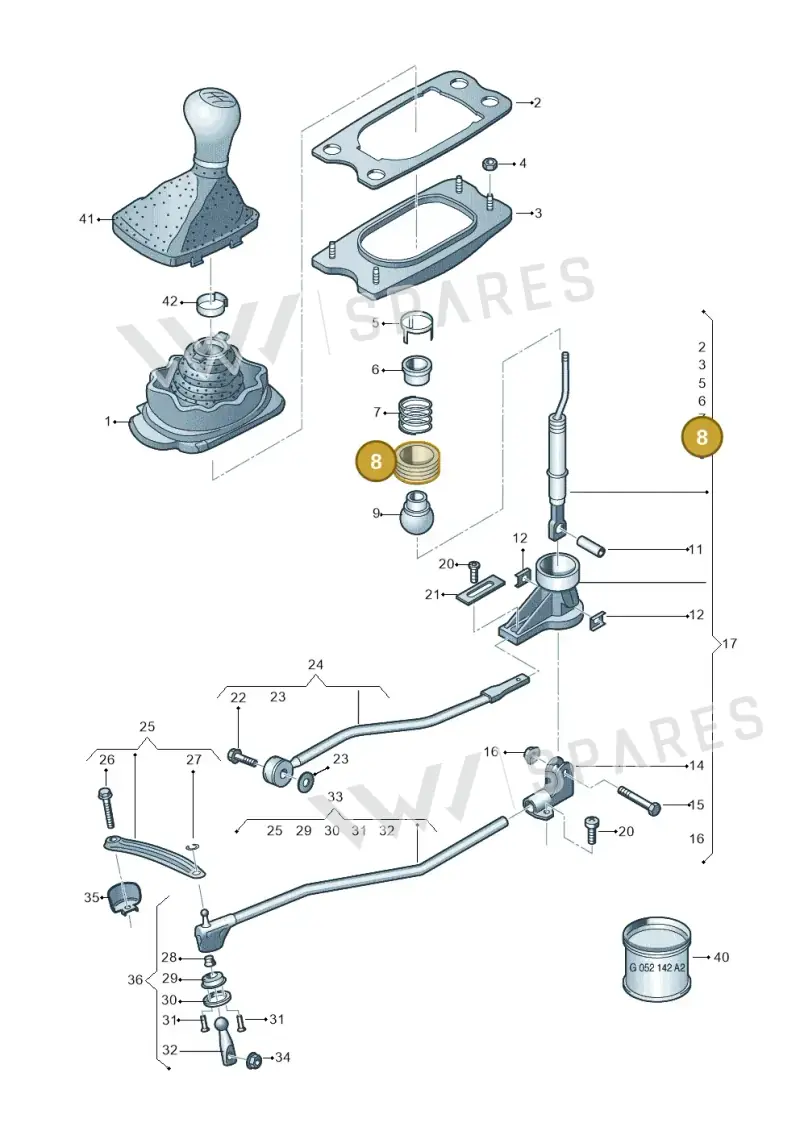 8W0711699 — Audi Q5 (2016-2020) diagram 849711400, position 8
