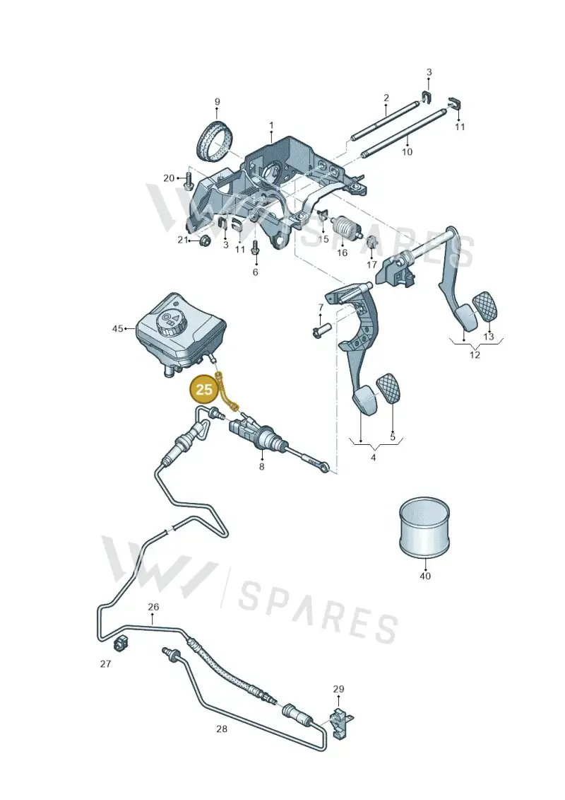 8W0721453 — Audi Q5 (2016-2025) diagram 896721300, position 25