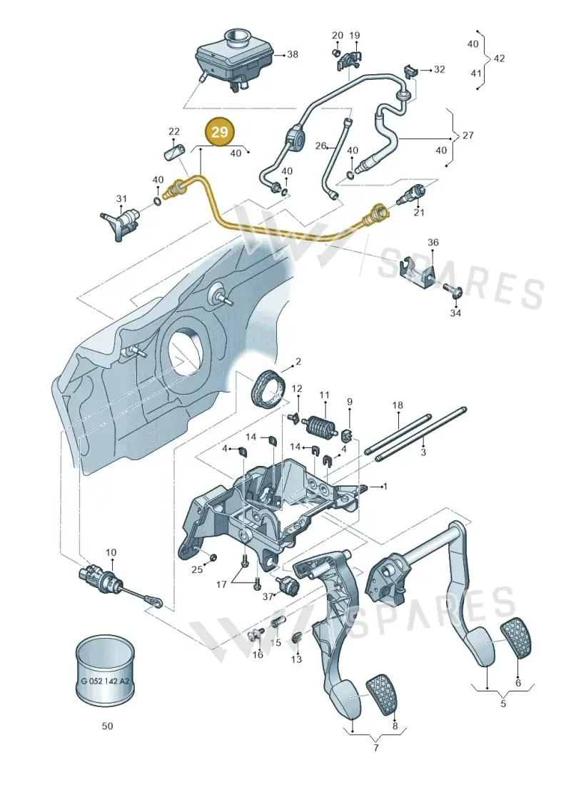 8W0721477 — Audi A6 (2014-2018) diagram 798721300, position 29