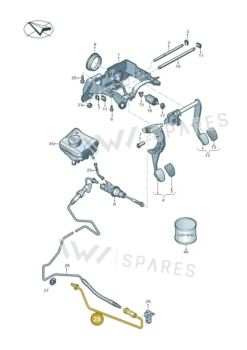 8W0721477 — Audi A5 Cabriolet (2016-2025) diagram 848721300, position 28