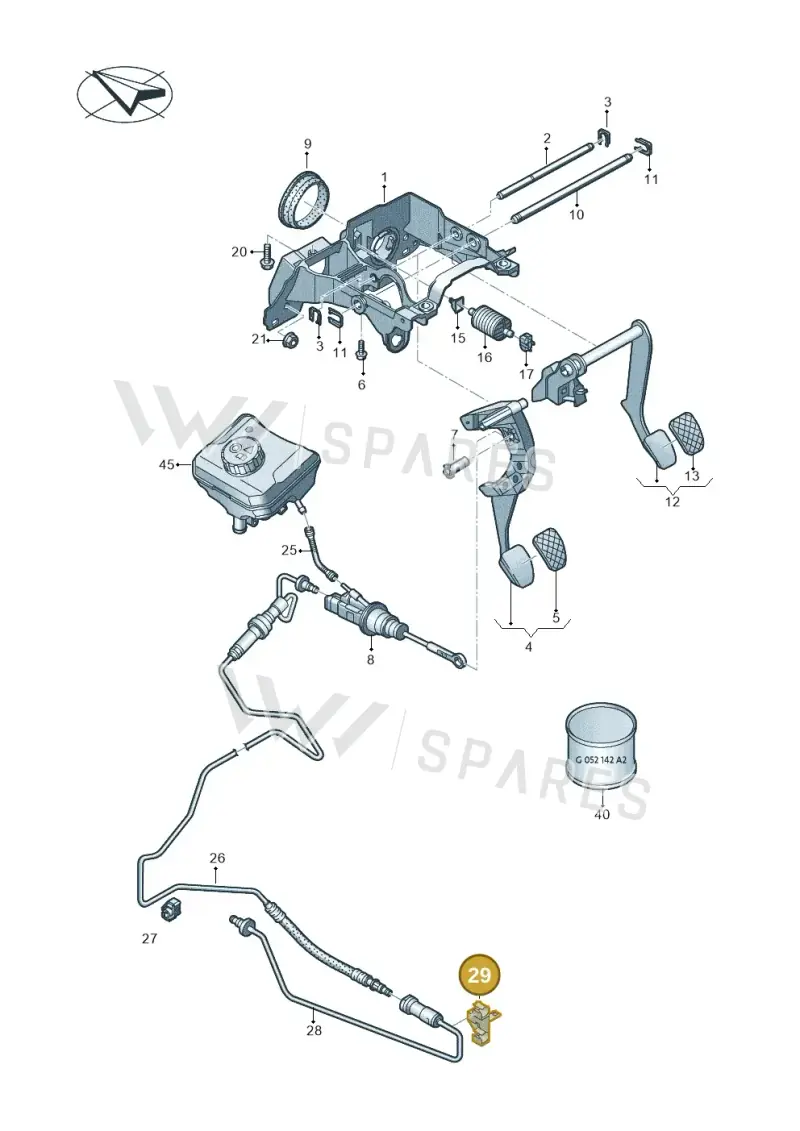 8W0721487 — Audi A5 Cabrio 2.0 (2016-2018) diagram 848721300, position 29