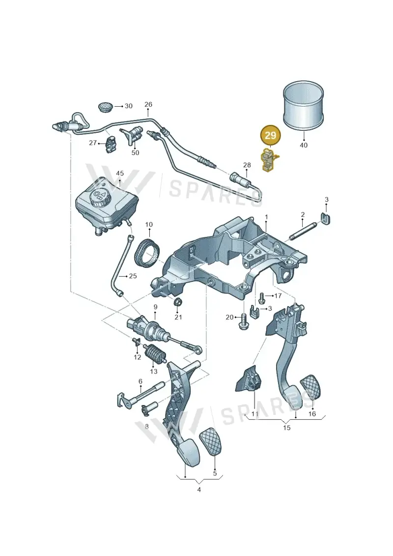 8W0721487 — Audi A5 Sportback (2016-2020) diagram 849721250, position 29