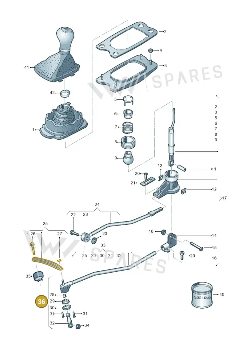 8W0798151 — Audi Q5 (2016-2020) diagram 849711400, position 36