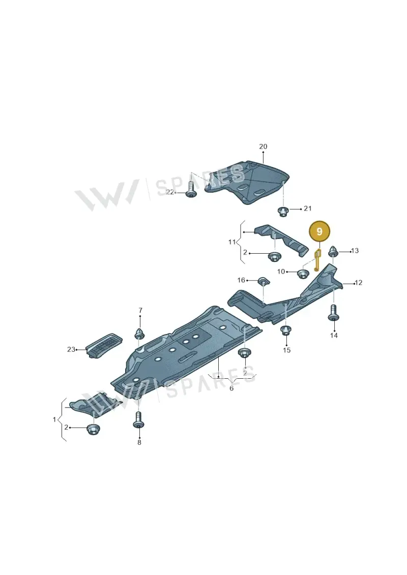 8W0802419 — Audi A4L 2.0 (2016-) diagram 216825000, position 9