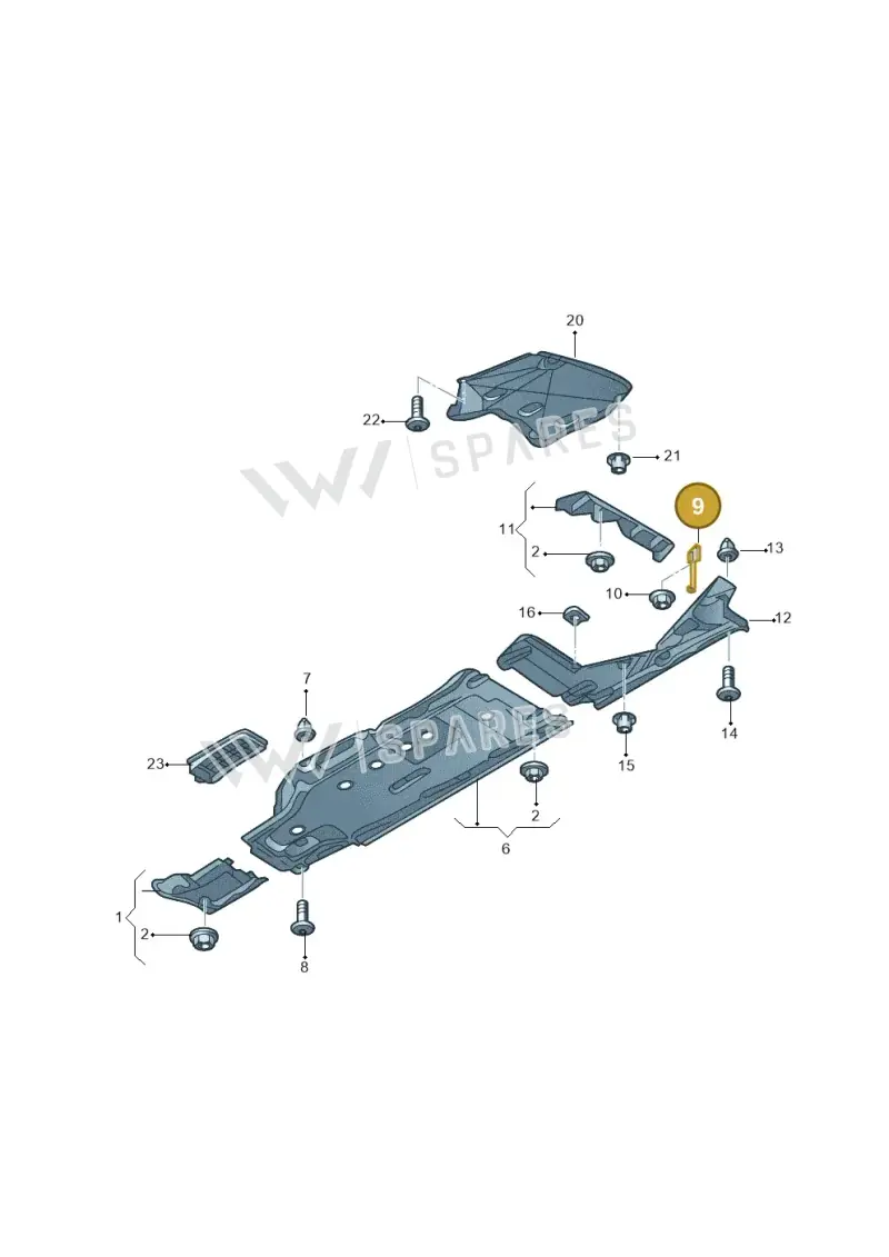 8W0802420 — Audi A4L 2.0 (2016-) diagram 216825000, position 9