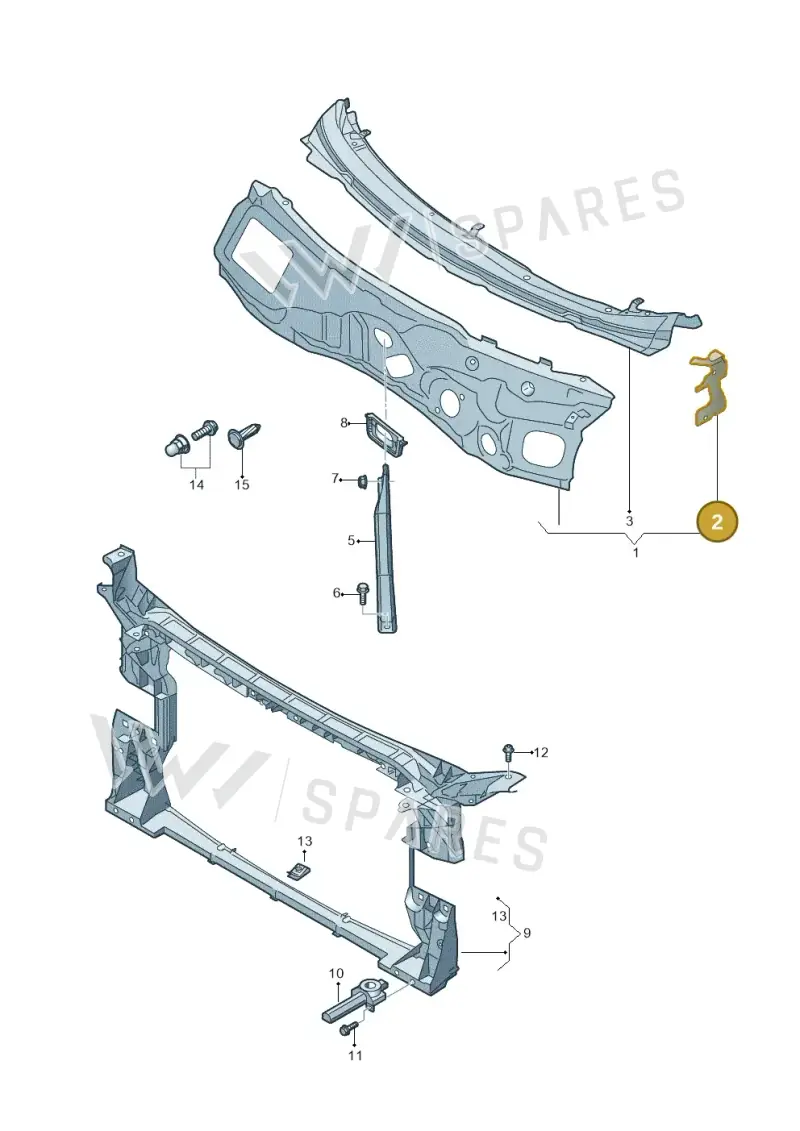8W0802442 — Audi RS4 Avant (2017-) diagram 849805000, position 2