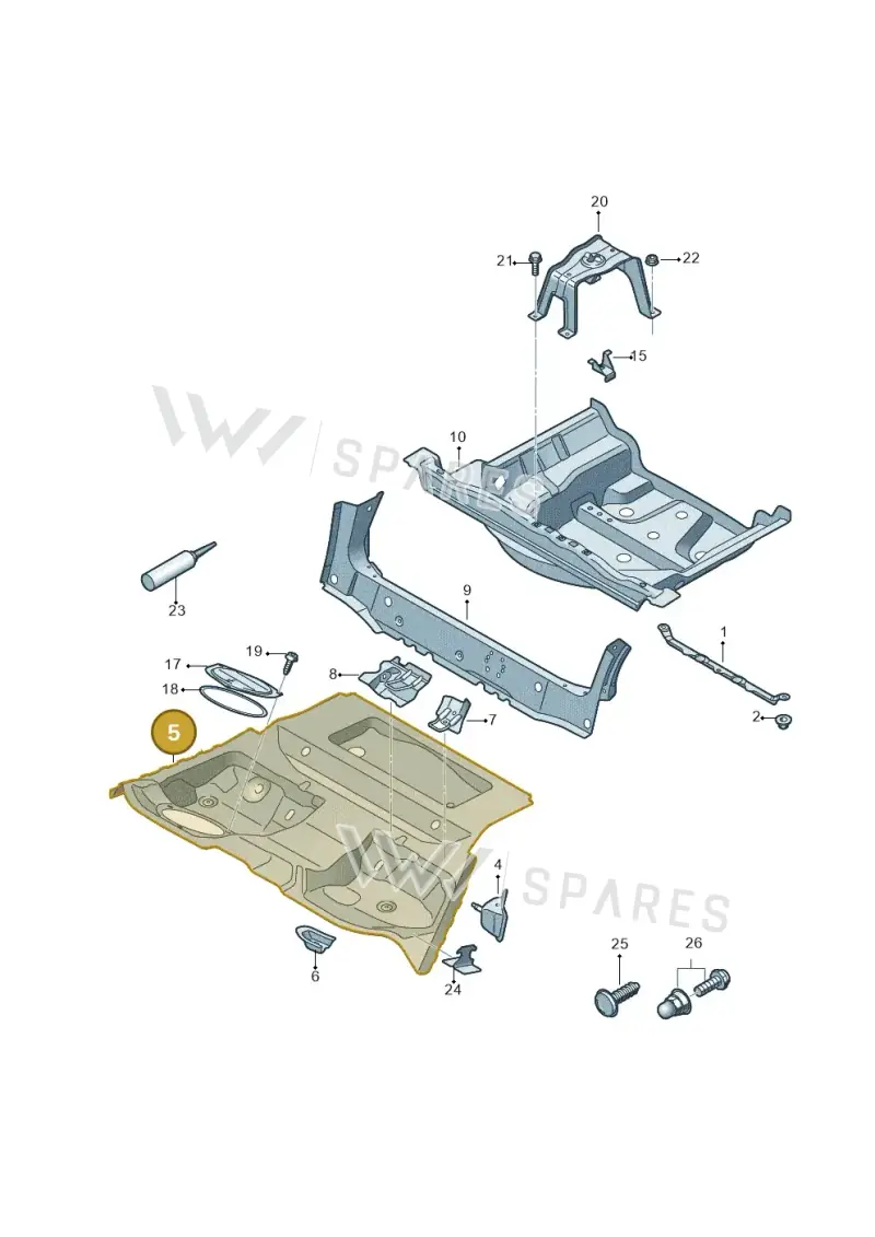 8W0803093 — Audi RS4 Avant (2017-2025) diagram 438803500, position 5