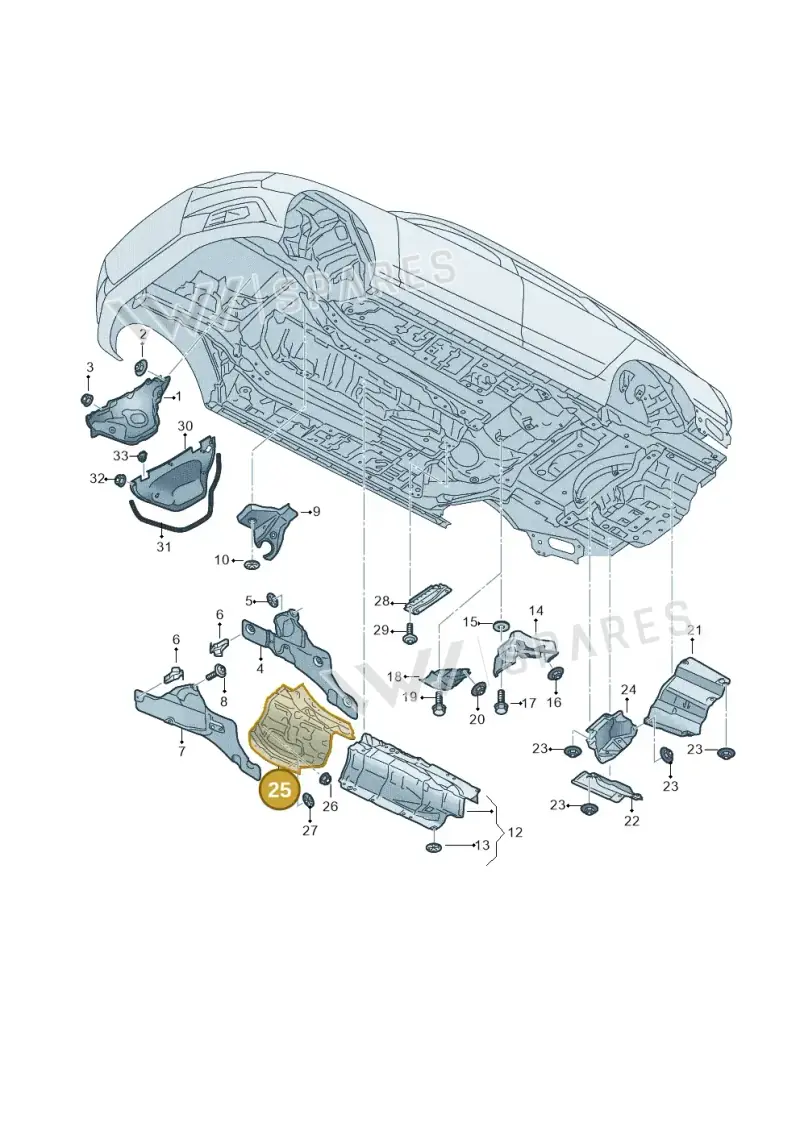 8W0803979F — Audi A5 Sportback (2016-2025) diagram 849804000, position 25