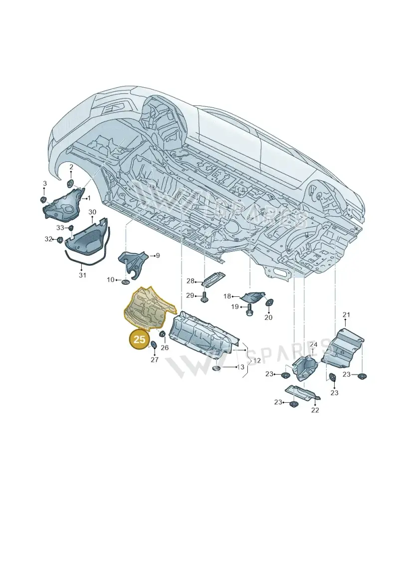 8W0803979P — Audi RS5 Sportback (2017-2025) diagram 847804000, position 25