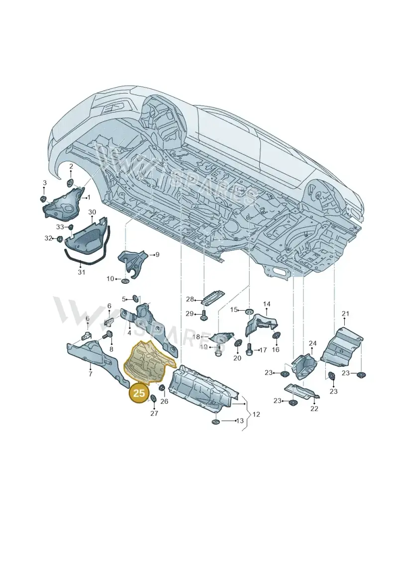 8W0803979P — Audi A5 Sportback (2016-2025) diagram 849804000, position 25