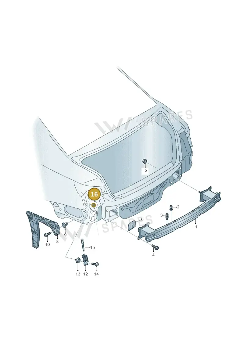 8W0807470 — Audi RS4 Avant (2017-) diagram 847807500, position 16