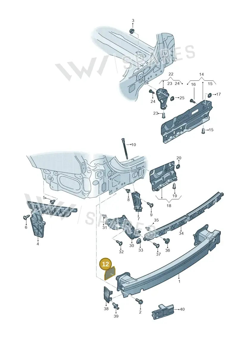 8W0807669 — Audi RS6 Avant (2019-) diagram 430807050, position 12