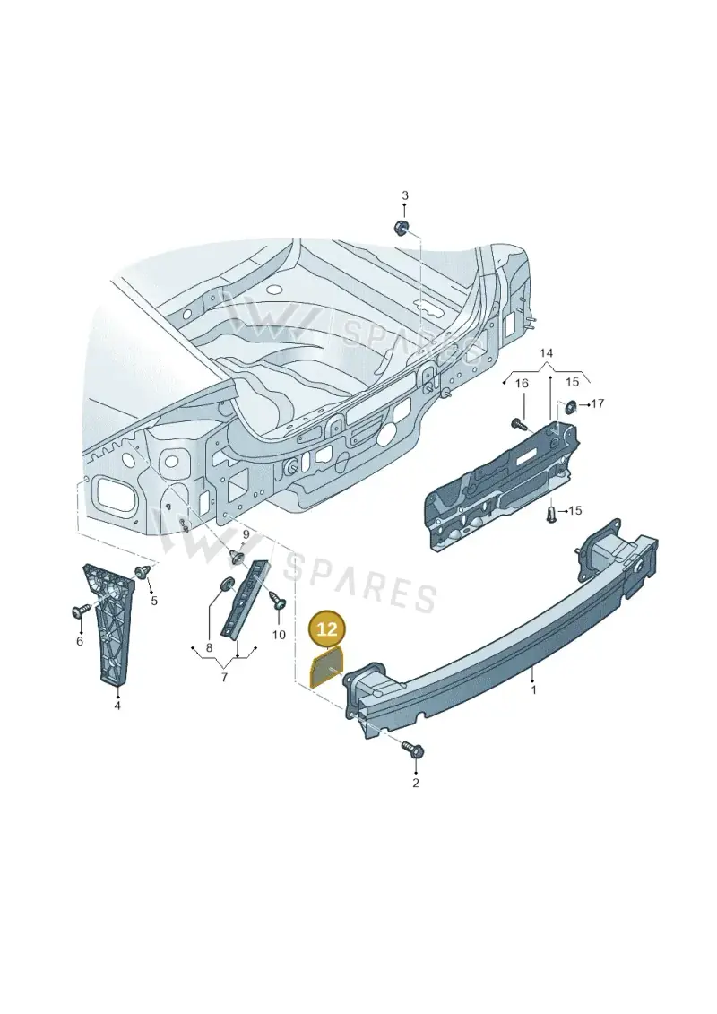8W0807669 — Audi RS7 Sportback (2019-) diagram 538807500, position 12