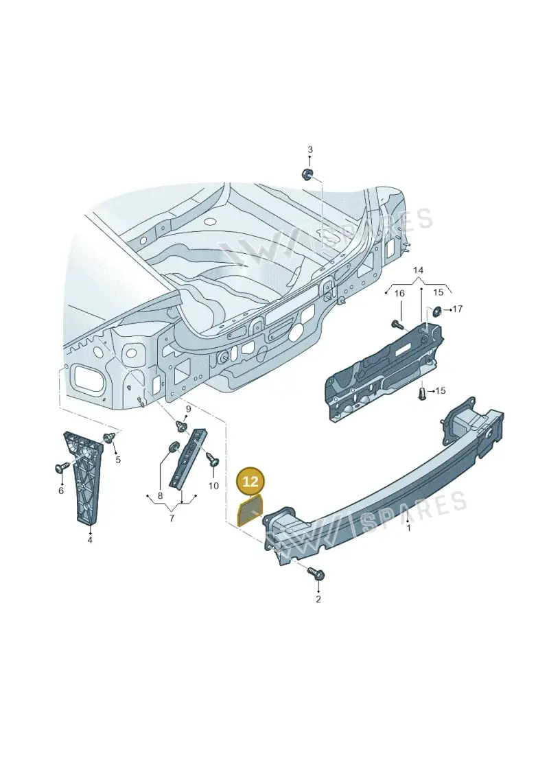 8W0807670 — Audi RS7 Sportback (2019-) diagram 538807500, position 12