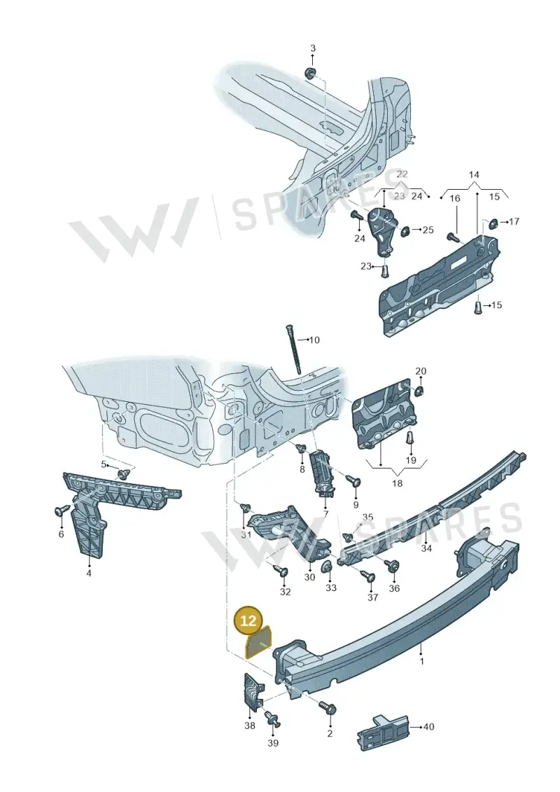 8W0807670 — Audi RS6 Avant (2019-) diagram 430807050, position 12