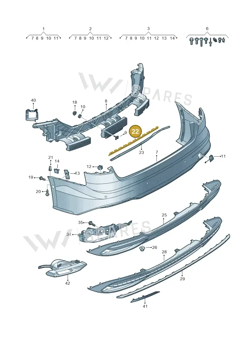 8W0807863 — Audi A5 Sportback (2016-2020) diagram 848807075, position 22