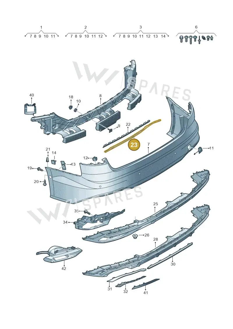 8W0807900B — Audi A5 Sportback (2016-2020) diagram 848807085, position 23