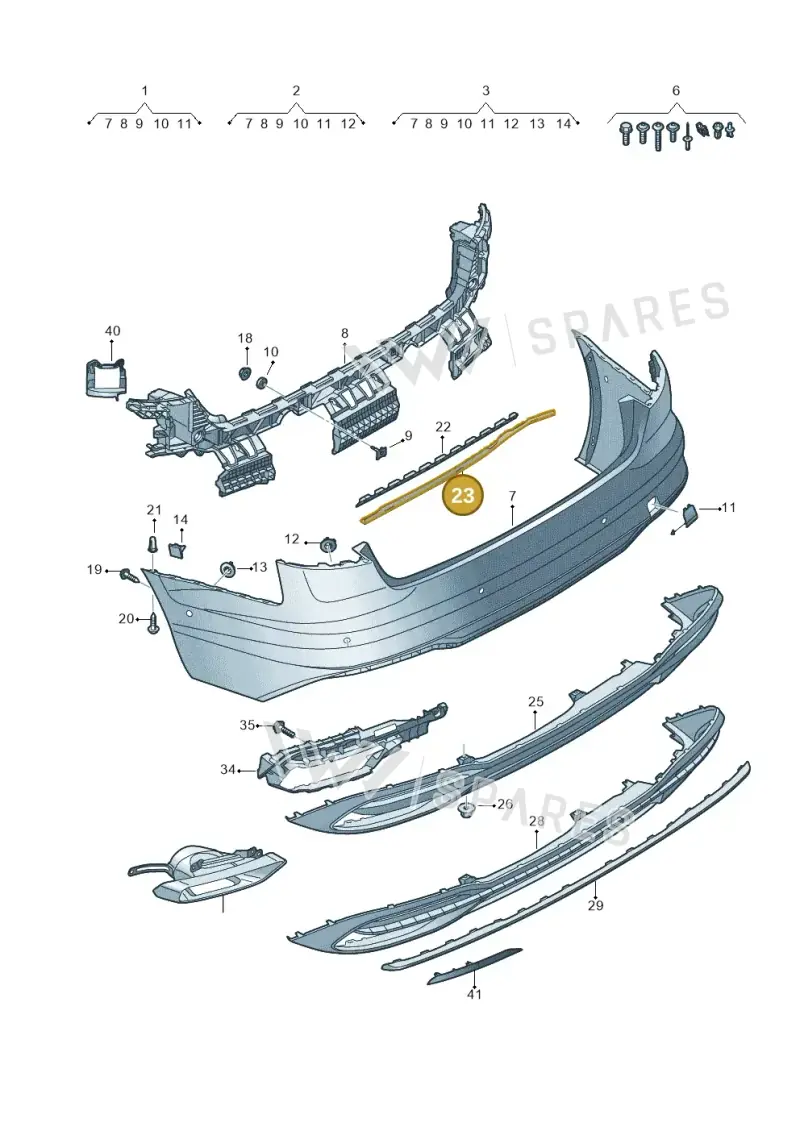 8W0807900B — Audi A4 2.0 (2015-2019) diagram 849807650, position 23