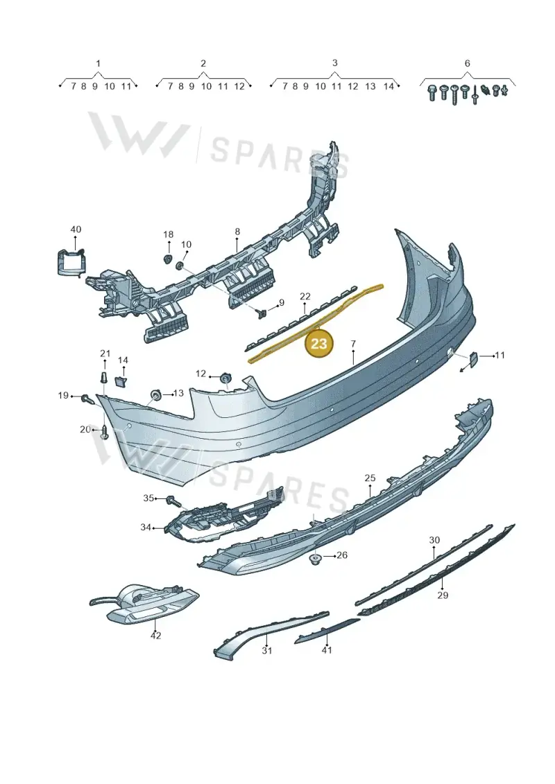 8W0807900B — Audi A4 2.0 (2015-2019) diagram 849807760, position 23
