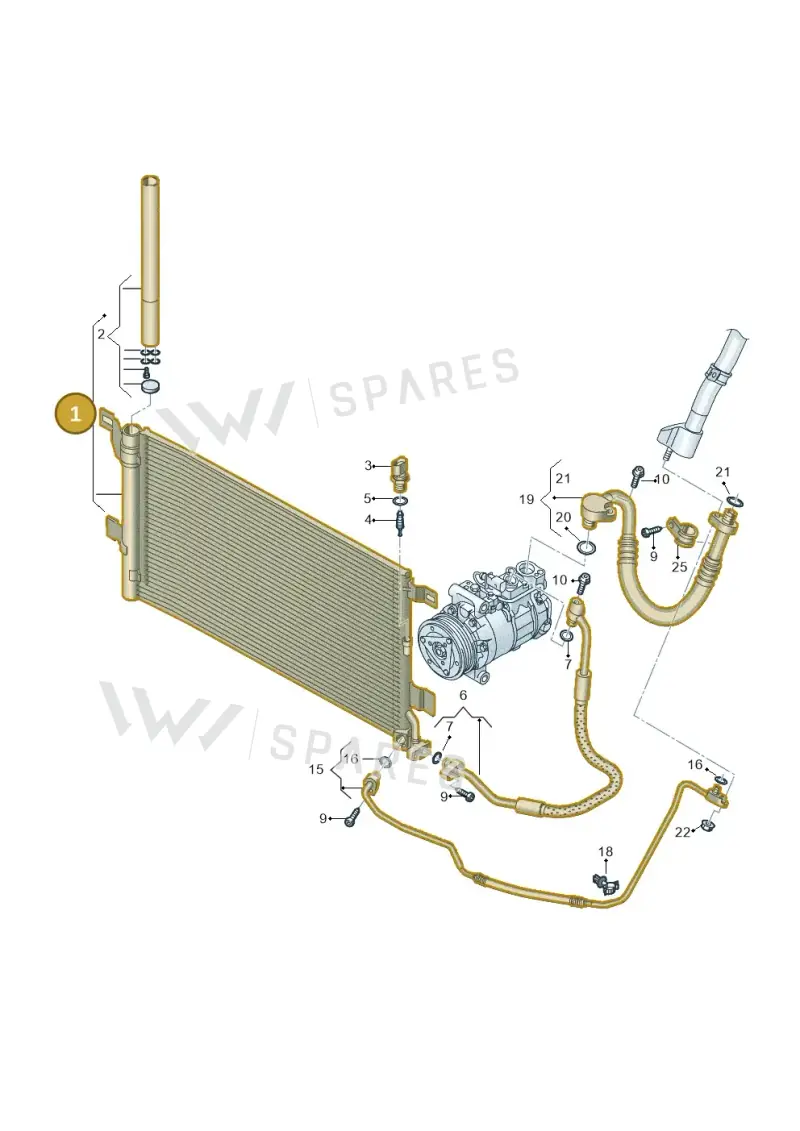 8W0816421M — Audi RS6 Avant (2019-2025) diagram 537260400, position 1