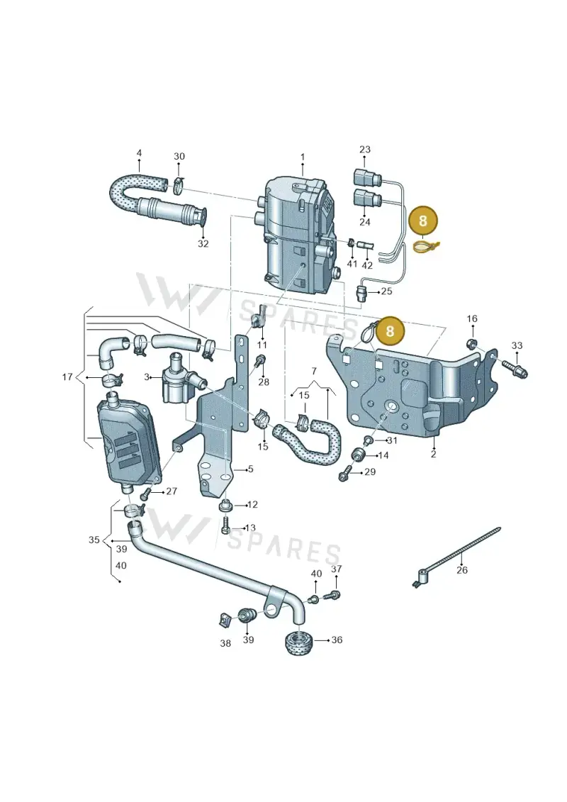 8W0820199 — Audi Q5 (2016-2020) diagram 896261000, position 8