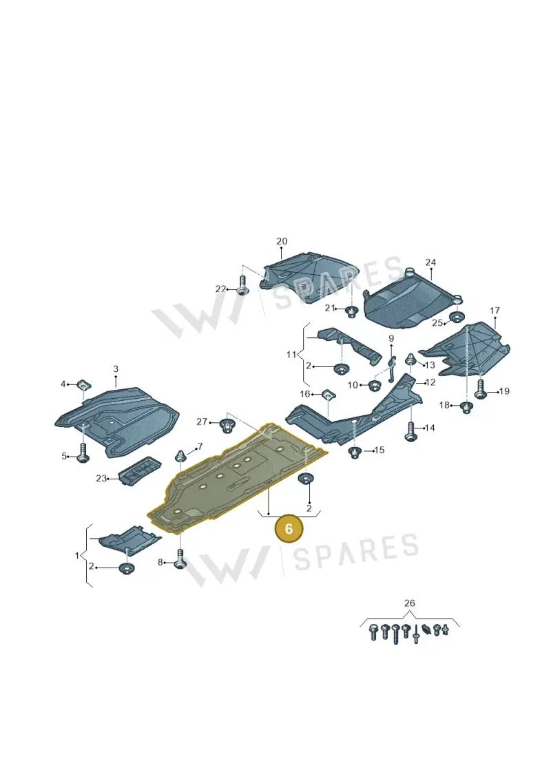 8W0825207C — Audi A4 (2015-2025) diagram 849825000, position 6