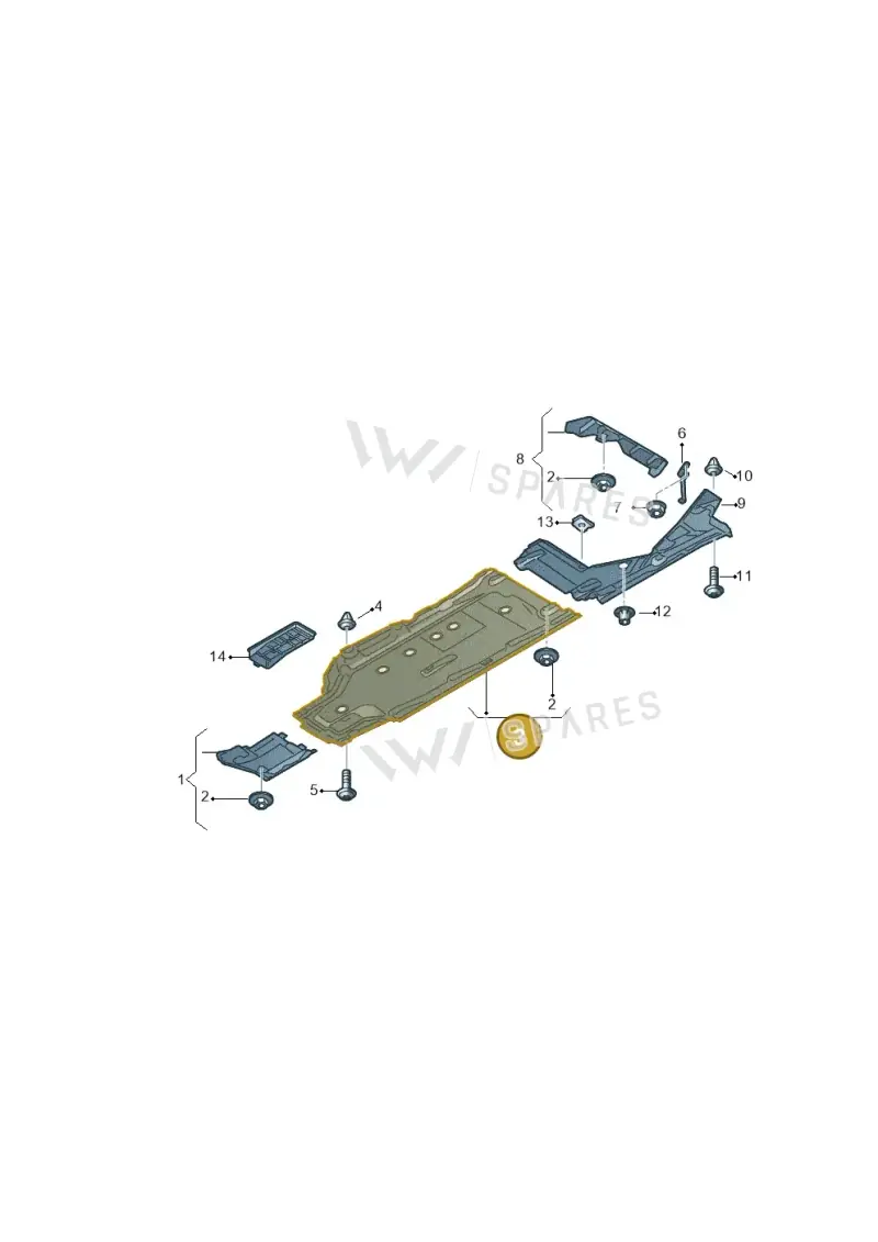 8W0825208C — Audi RS4 Avant (2017-2025) diagram 438825000, position 3