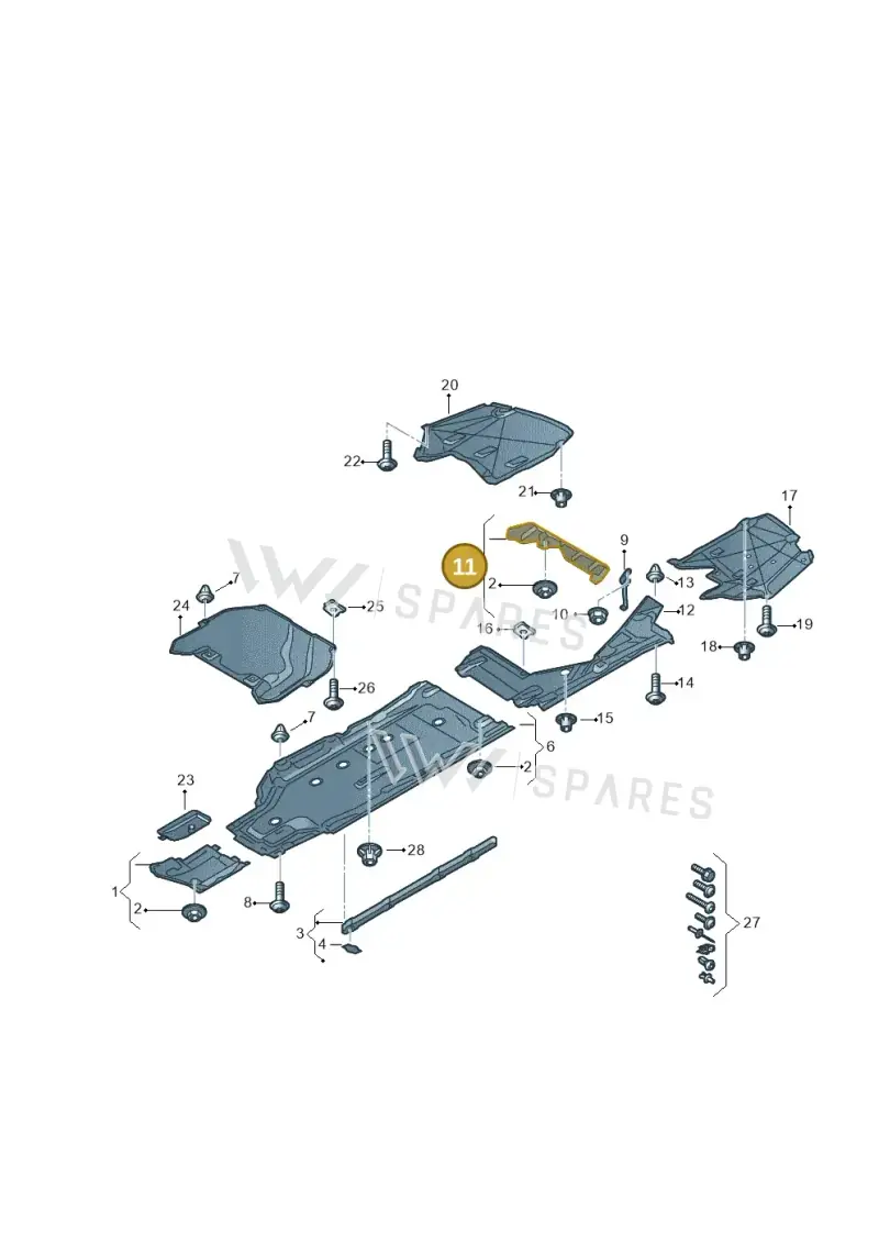 8W0825214 — Audi A5 Cabriolet (2016-2025) diagram 848825000, position 11
