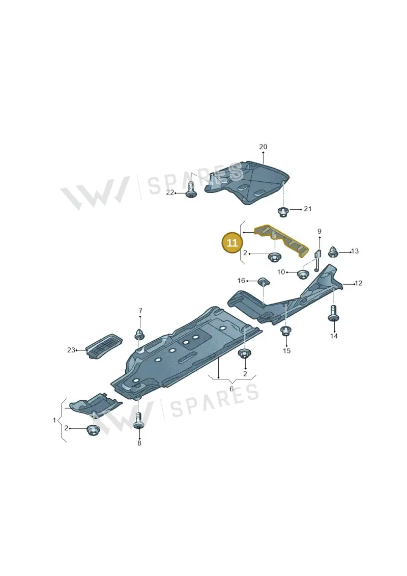 8W0825214A — Audi A4L 2.0 (2016-) diagram 216825000, position 11