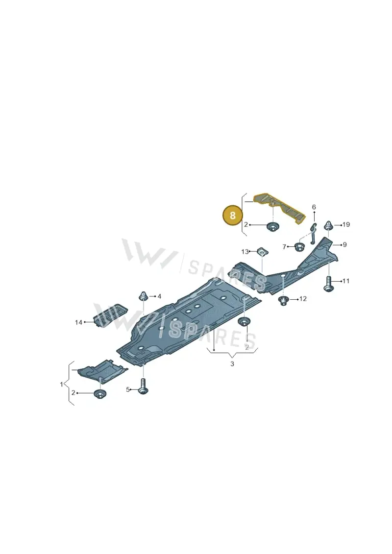 8W0825214A — Audi RS5 Sportback (2017-) diagram 847825000, position 8