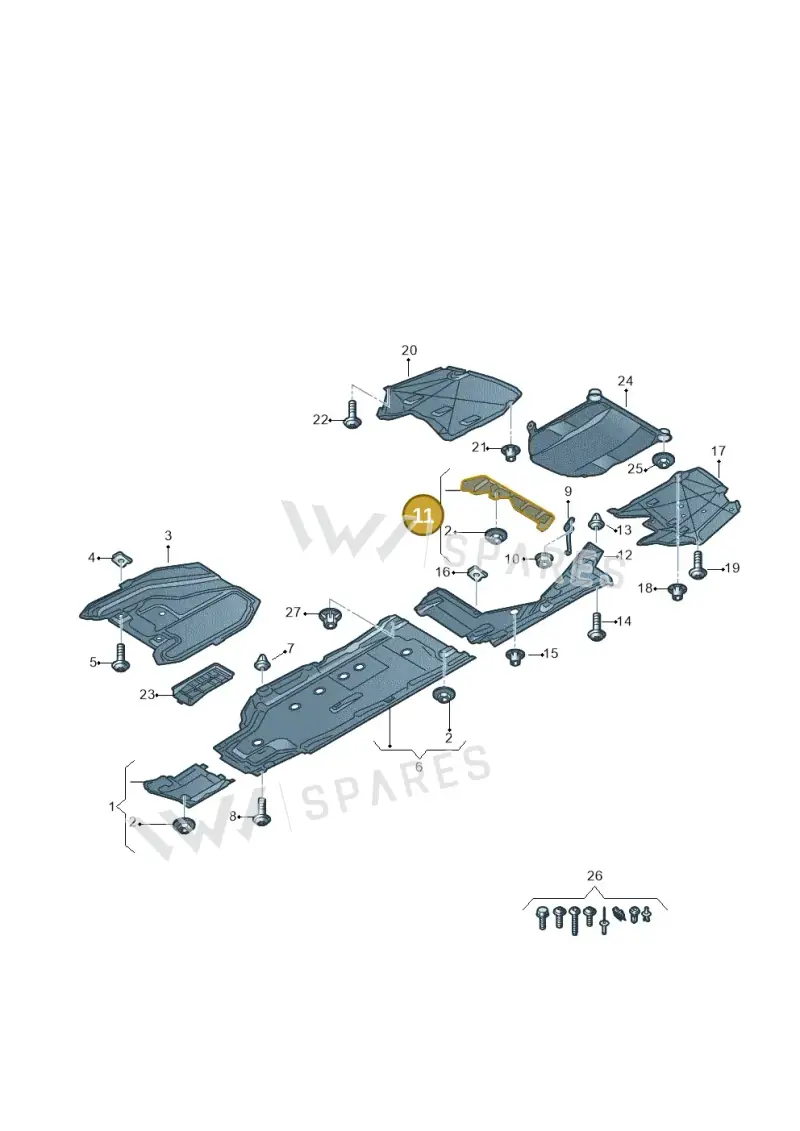8W0825214B — Audi A5 Sportback (2016-2025) diagram 849825000, position 11