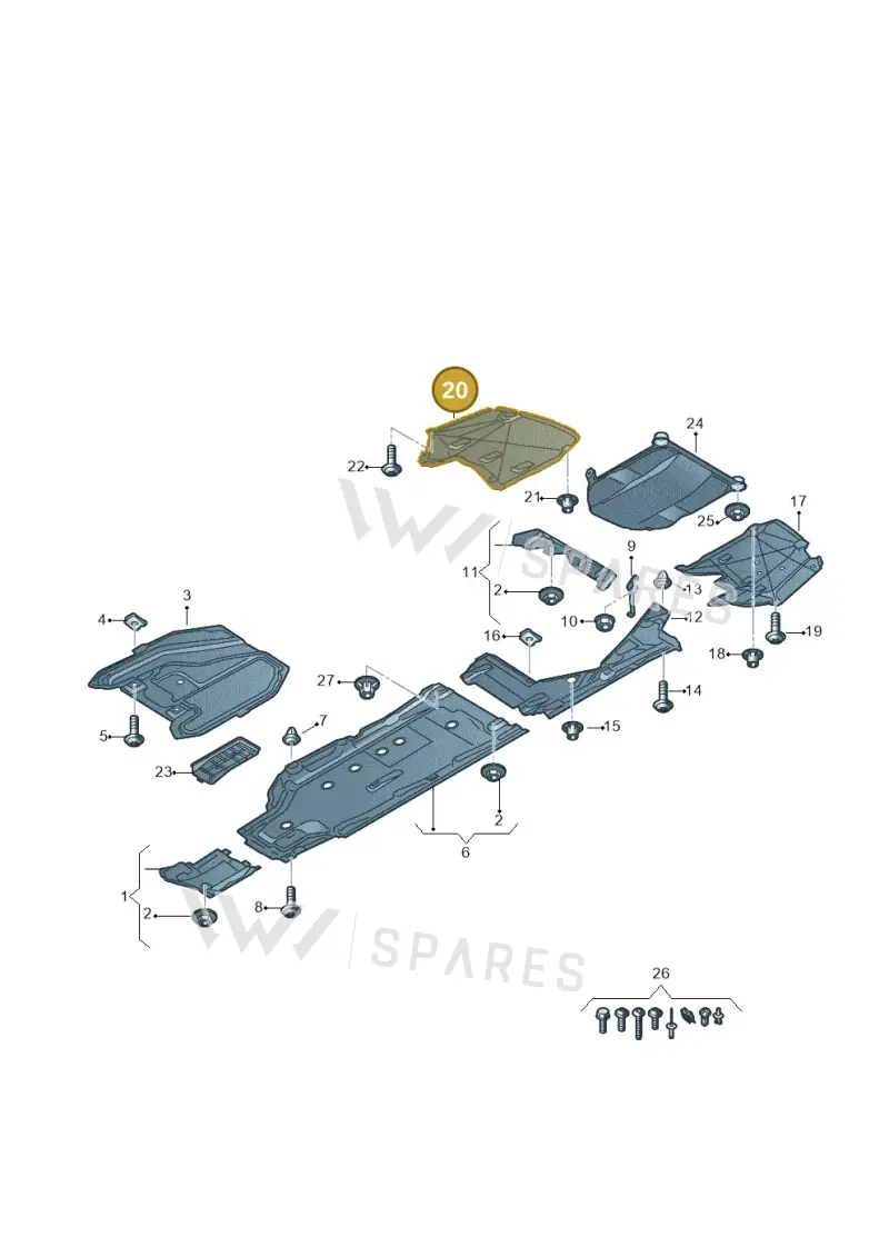8W0825219C — Audi A4 (2015-2025) diagram 849825000, position 20