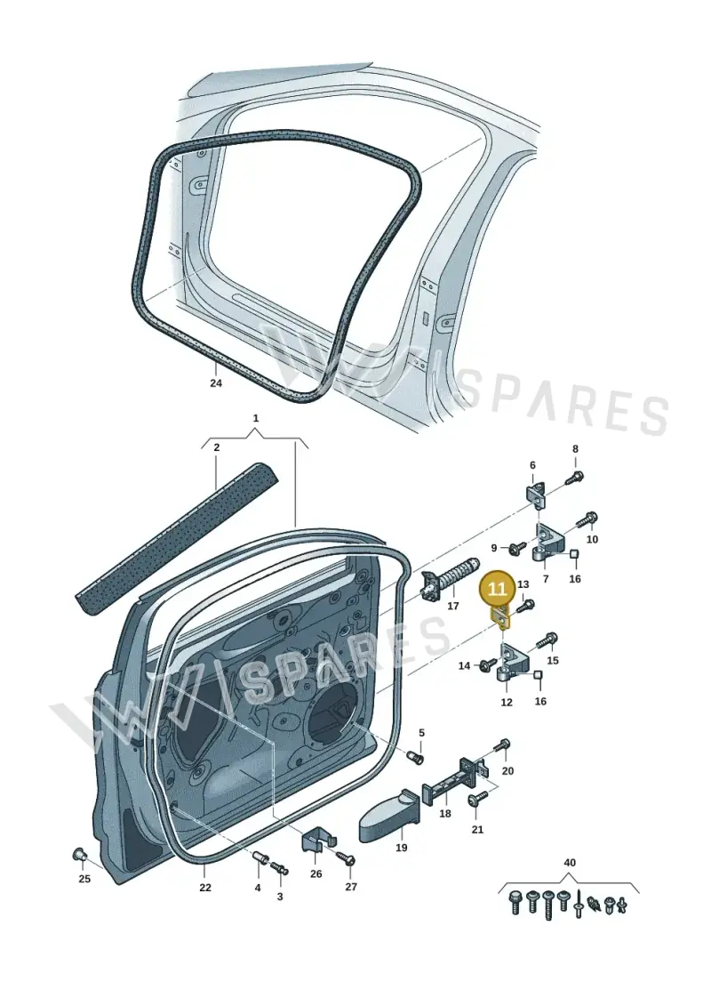 8W0833406A — Audi RSQ3 Sportback (2019-2024) diagram f3z831010, position 11