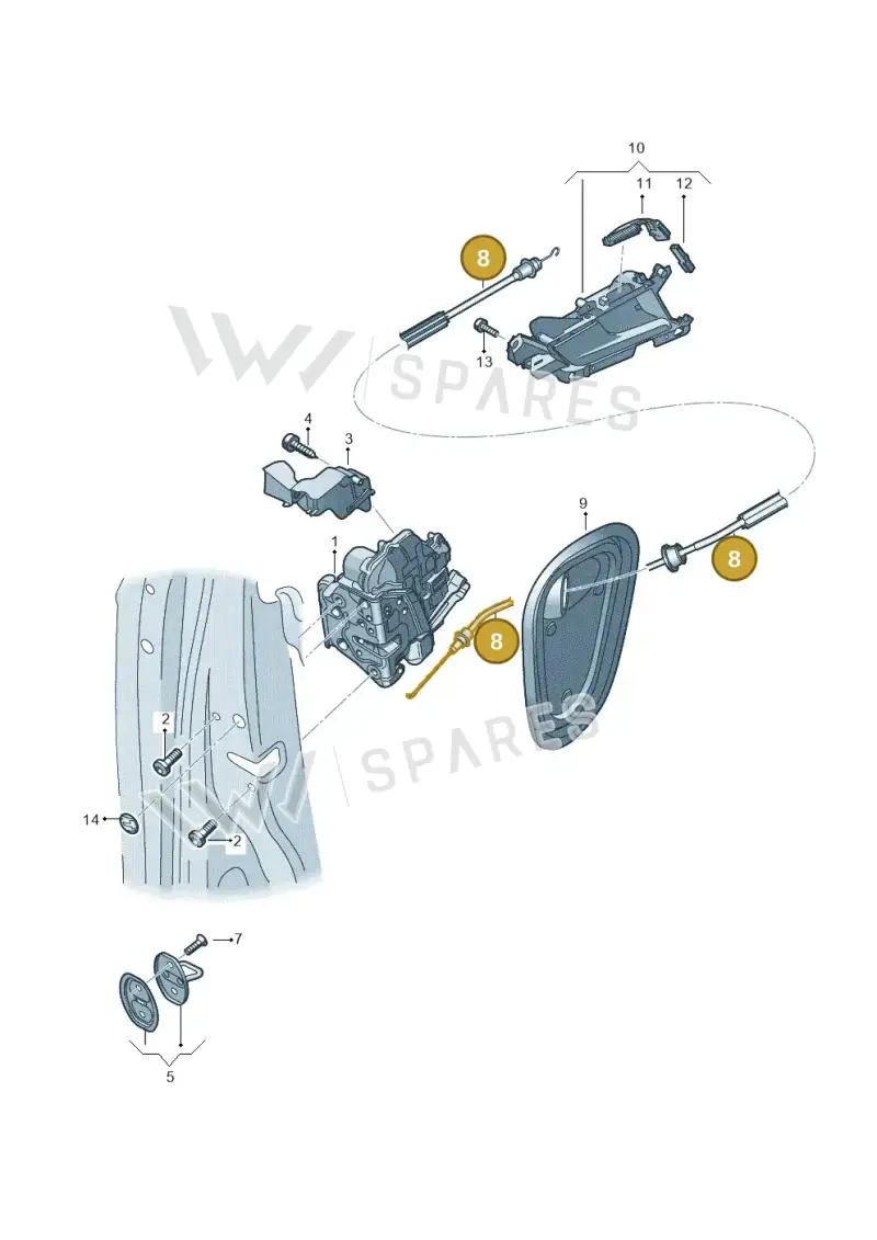 8W0837085C — Audi RS4 Avant (2017-2025) diagram 849837300, position 8