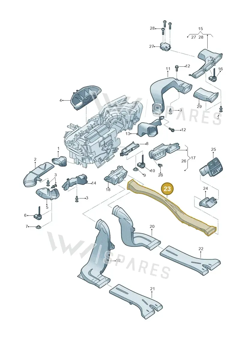 8W0857039B — Audi RS4 Avant (2017-) diagram 849819100, position 23