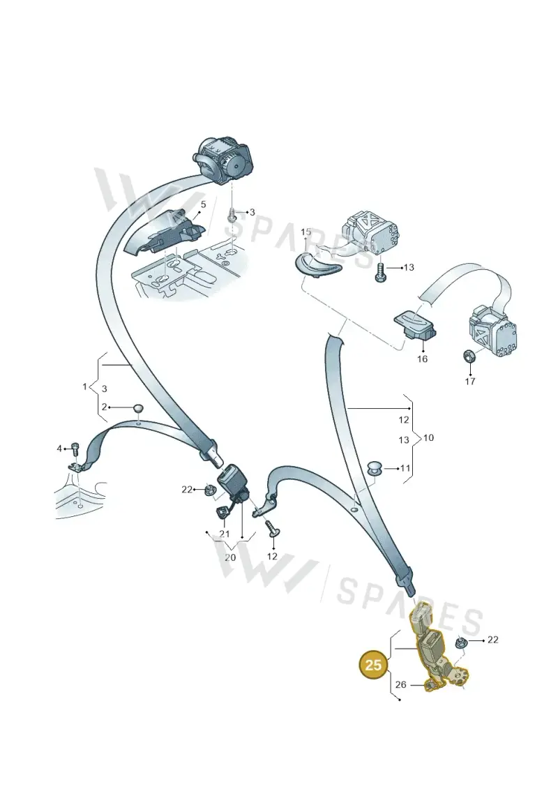 8W0857739CMNB — Audi A4 2.0 (2015-2019) diagram 849857700, position 25