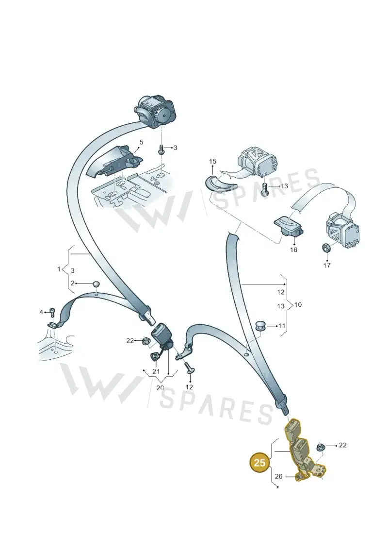 8W0857739EMNB — Audi A4 2.0 (2015-2019) diagram 849857700, position 25