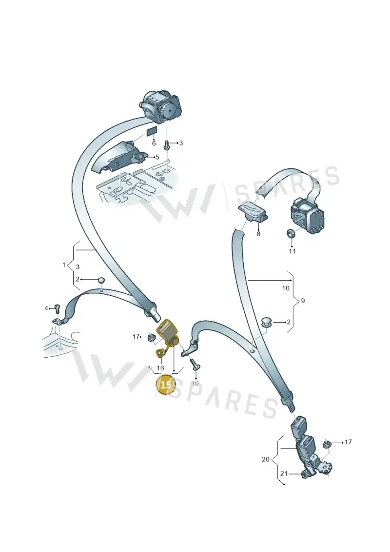 8W0857740EMNB — Audi RS5 Sportback (2017-2025) diagram 897857700, position 15