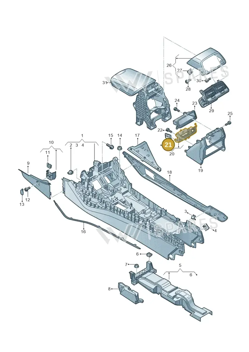 8W0858137 — Audi RS6 Avant (2019-2025) diagram 435863500, position 21