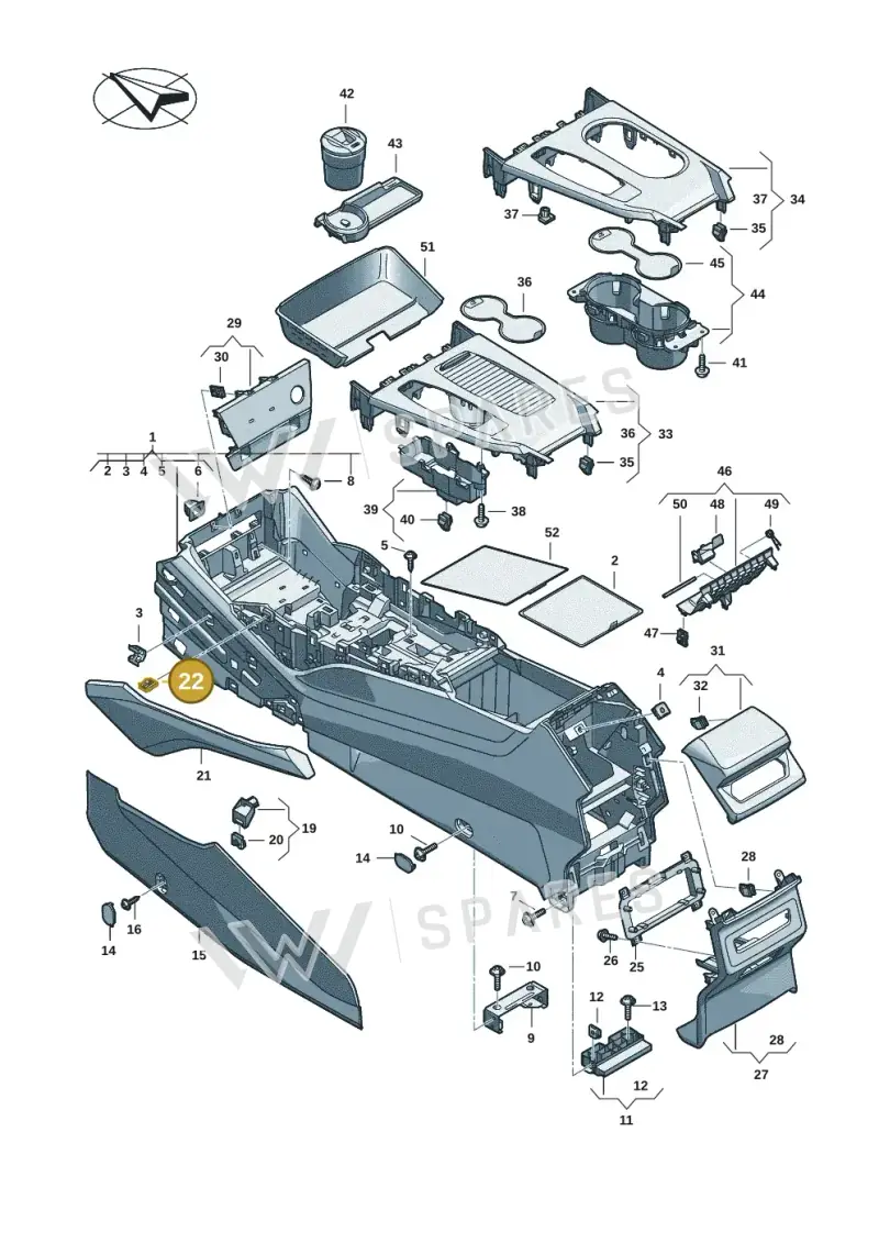 8W0858137 — Audi Q6 e-tron (2023-2025) diagram f5s863500, position 22