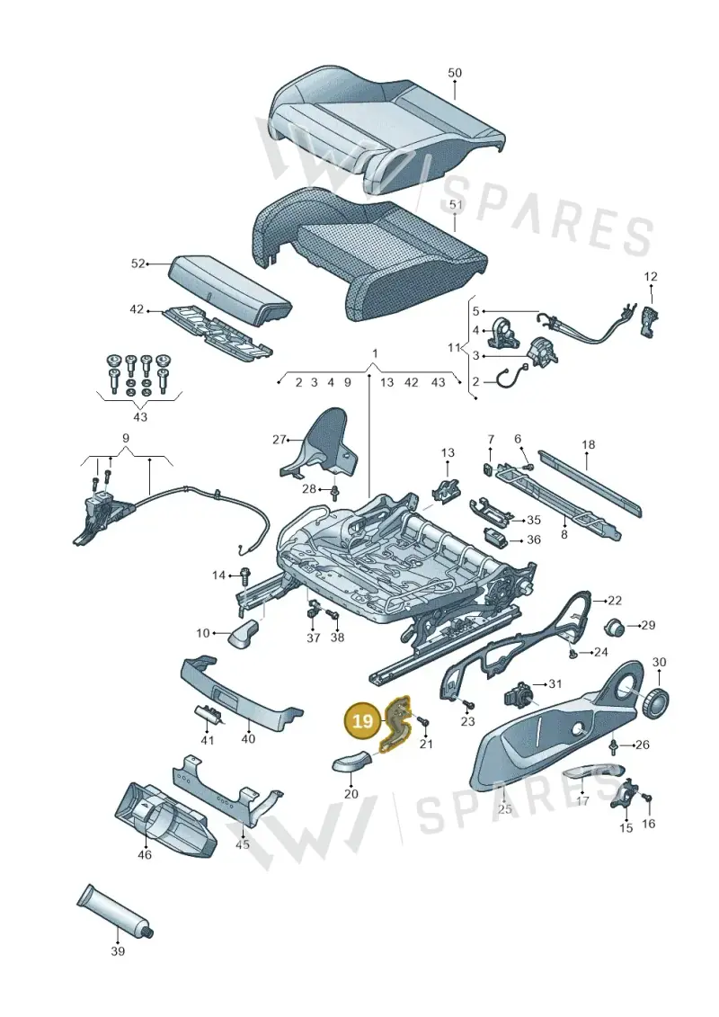 8W0881235 — Audi RS5 Sportback (2017-) diagram 897881000, position 19