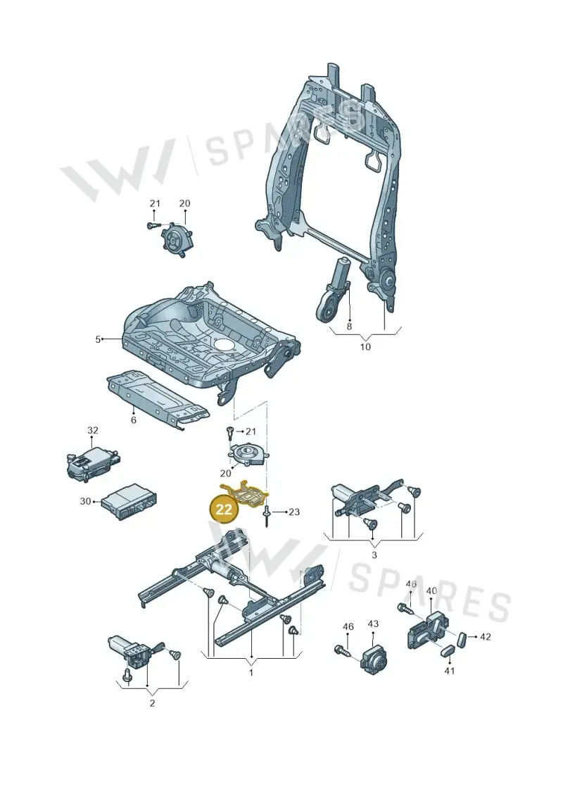 8W0881367 — Audi RS6 Avant (2019-) diagram 435959210, position 22