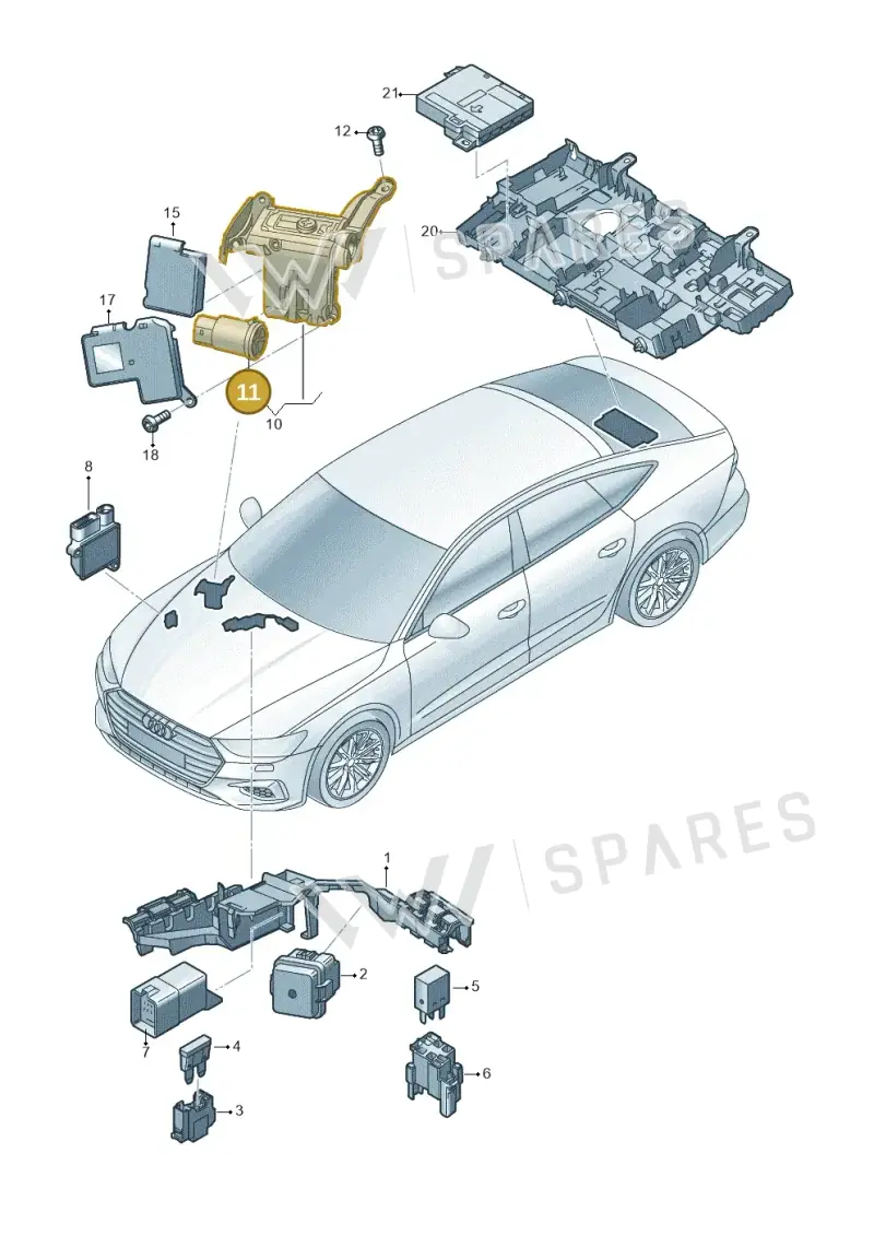 8W0903291 — Audi A7 Sportback (2018-) diagram 435937200, position 11
