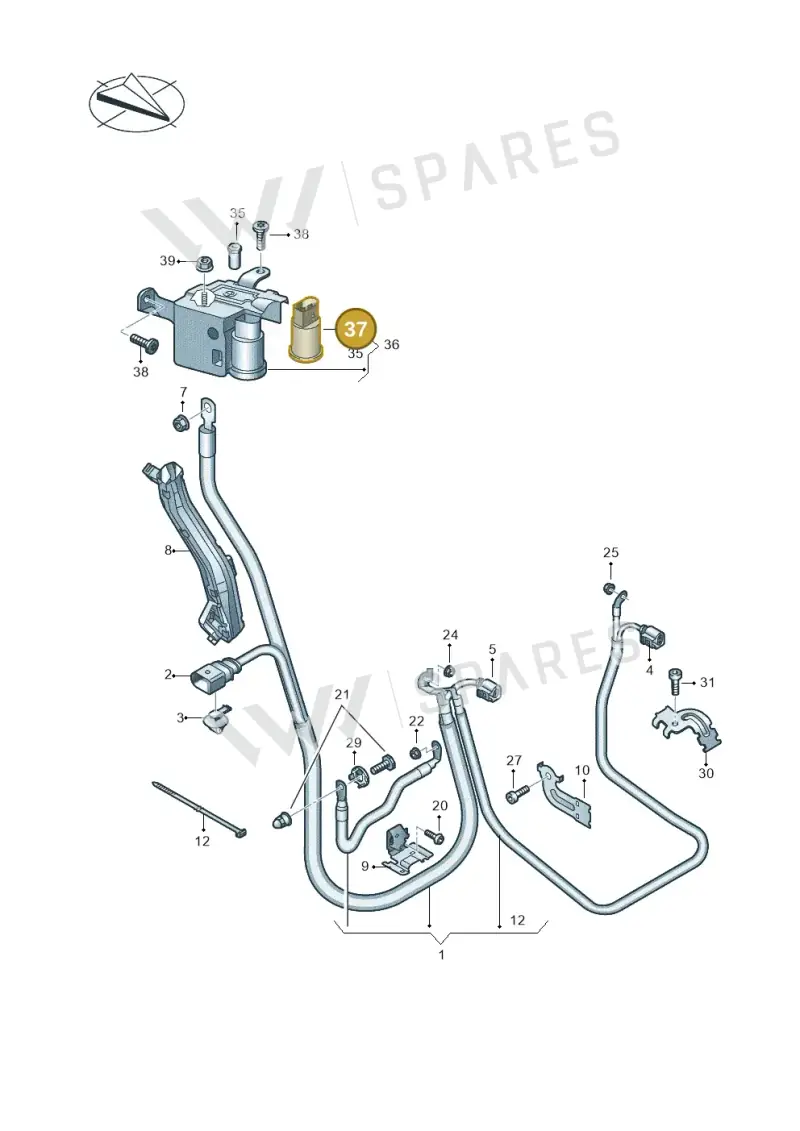 8W0903291 — Audi RS4 Avant (2017-) diagram 438972050, position 37
