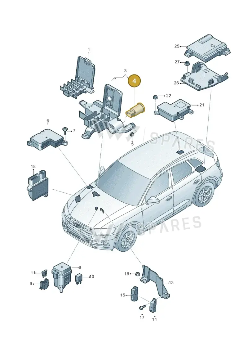 8W0903291 — Audi Q5 (2016-2020) diagram 896937200, position 4