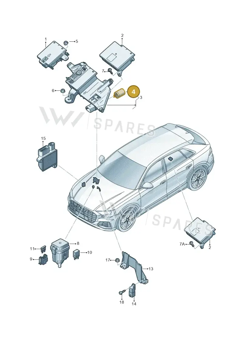 8W0903291 — Audi Q8 Quattro 3,0 (2018-) diagram 429937020, position 4